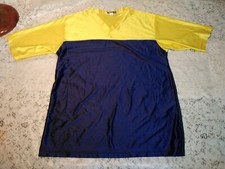 Vintage Sketch T Shirt Jersey Blue Yellow Large Made in USA