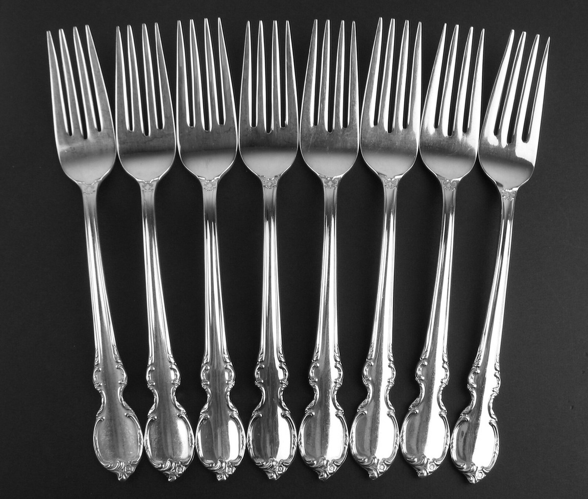 Set 8 x Dinner Forks 1847 Rogers Bros Reflection 1959 vintage
