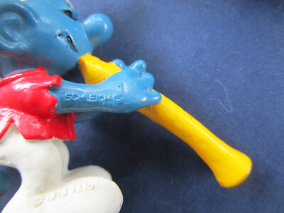 Figurine Schtroumpf Mécanicien W.Germany (Schleich) - D'occasion, Thème BD