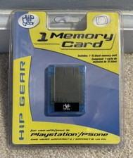 NEW HIP Gear Blue 15 Block Video Game Memory Card for Playstation 1 Psone PS1