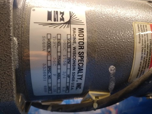 Motor specialty S608A 3/4 hp DC Motor 90 V 1750 Rpm + Moores ED series 18 GEDC - Picture 3 of 5