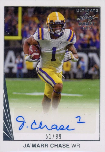 2021 Leaf Ultimate Draft Ja'Marr Chase #BA-JMC