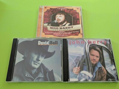 Moe Bandy Cowboy Songs, David Ball Thinkin' Problem, John Berry, 3 CD's