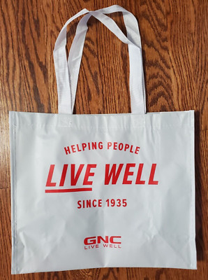 GNC Live Well Bag Since 1935 Promo Tote Exercise Fitness Gym Carry Supplements