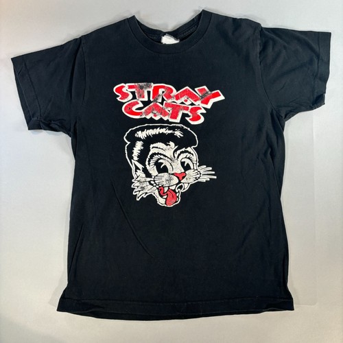 Vintage 80s Bootleg Stray Cats Rockabilly Original US Tour Band Shirt