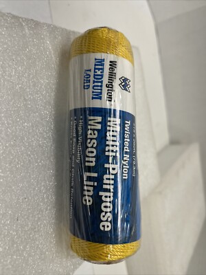 Wellington 11494 Yellow Twisted Nylon Multi-purpose Mason LineTwine #18 × 260 ft