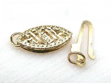 Genuine Solid 14K Yellow Gold Filigree pearl Clasp DIY Necklace Bracelet