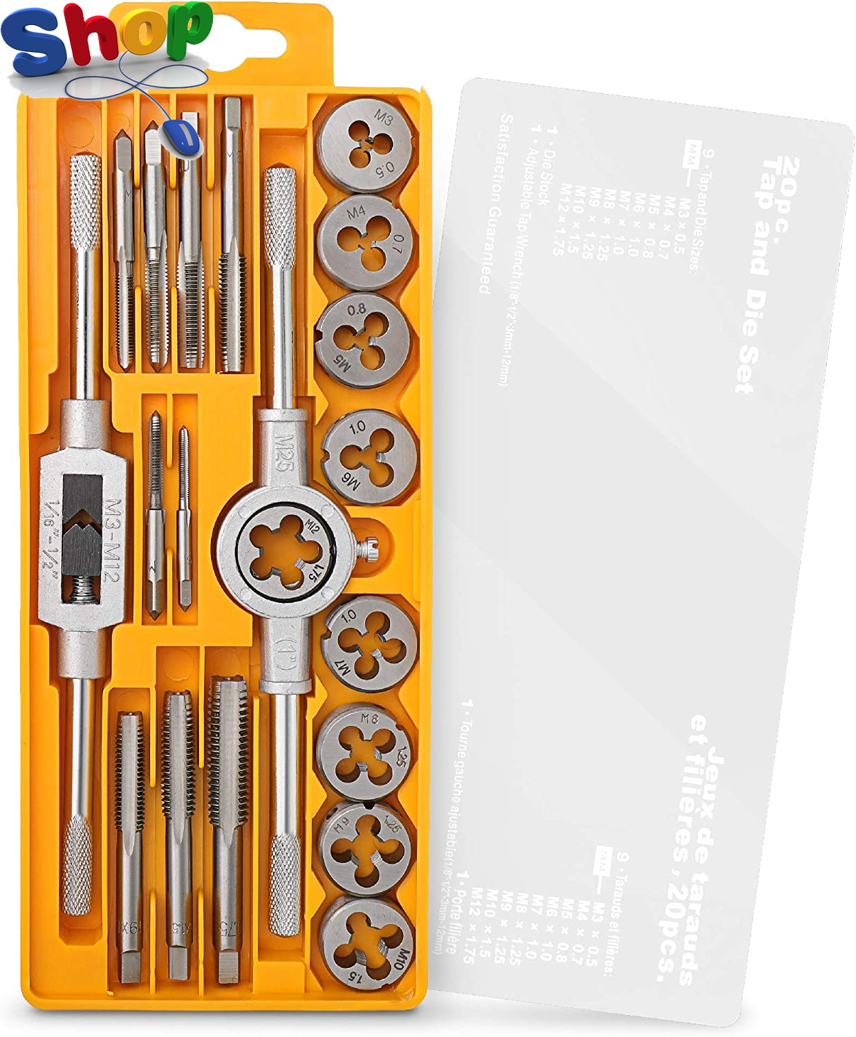 Hi - Spec 20Pc Metric Tap & Die Set . Complete M3 to M12 Tapping and