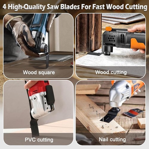 162pcs Oscillating Tool Sanding Pads Kit, 4pcs Triangle Sanding Pads, 4pcs Finge - Picture 6 of 7