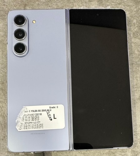 AS-IS Samsung Galaxy Z Fold5 Dual SM-F946U - 256GB - Icy Blue, beschädigt - Bild 2 von 3