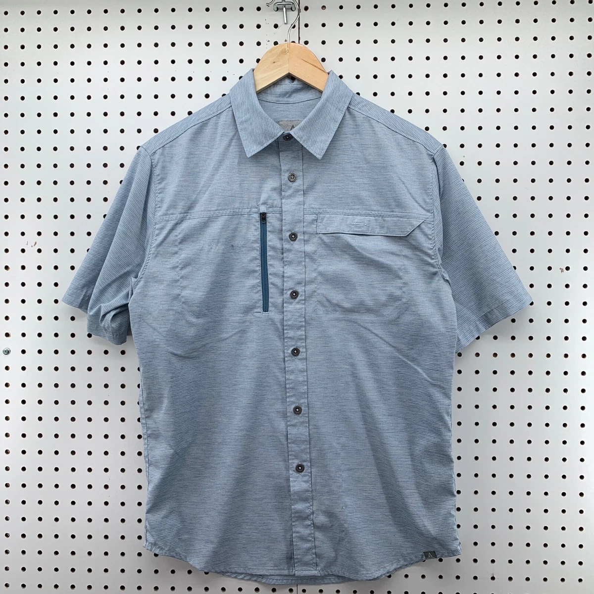 Mens short sleeve best sale shirt with zipper pocket