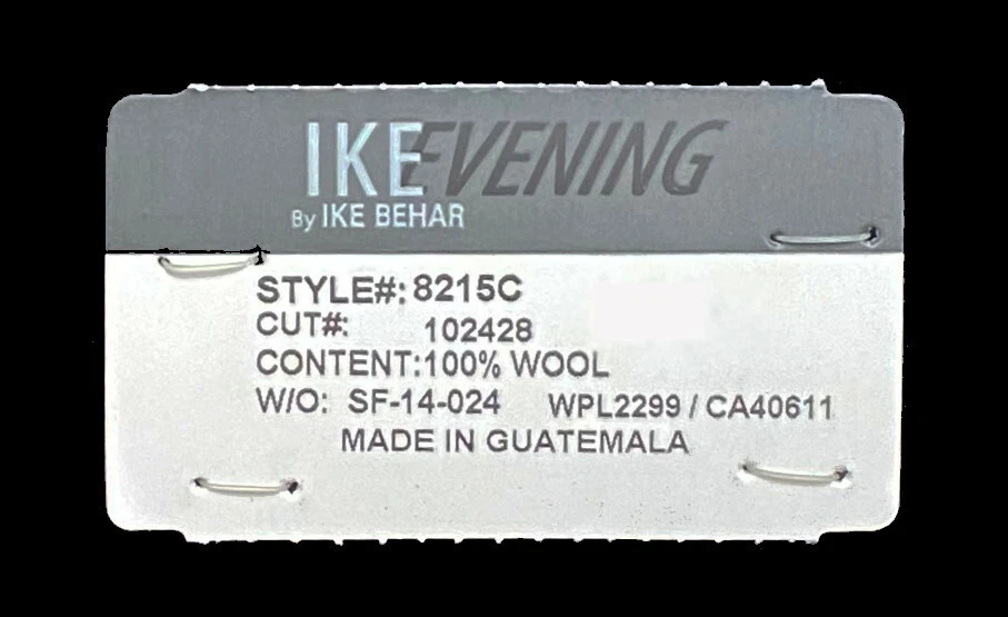 New Men's Ike Behar Black Cutaway Morning Coat Long Tails Modern Fit Size 42XL - Image 4 of 4