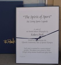 THE SPIRIT OF SPORT, Robert Peak Box, Signed Lithographs. Joe DiMaggio autograph