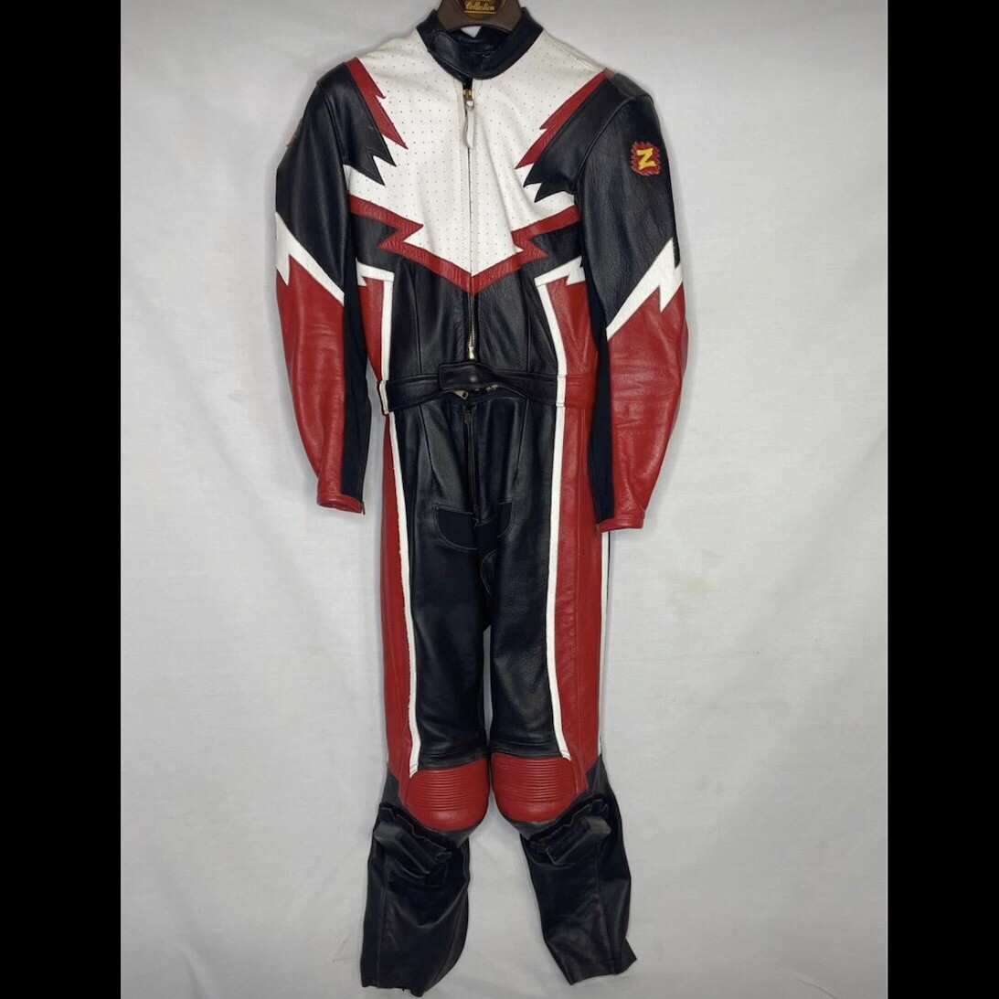 【EVERYBIRTHDAY】Half-Leather Red ネックレース Red Leather Jacket Free Shipping - The Vintage Twin