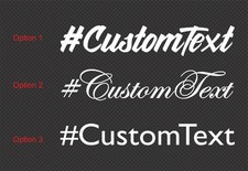 #customtext Hashtag Personalizado Etiqueta Hash Coche Calcomanía Adhesiva Twitter Instagram Facebook