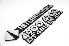 Fits International 4900 Dt466 Front Emblem Set 3 Piece And Truck Side
