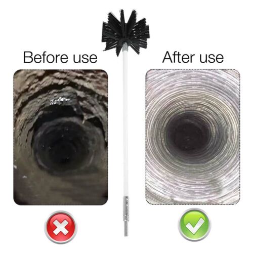 15pcs Chimney Cleaner Fireplace Brush Kit Flue Brush Drill Powered Rotary Sweep - Picture 9 of 12
