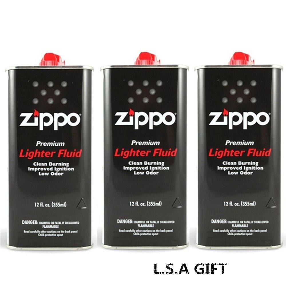 Zippo 12 fl.oz (355ml) Fluid Fuel 3 Can Value Pack Combo Set NEW. Available Now for 21.95