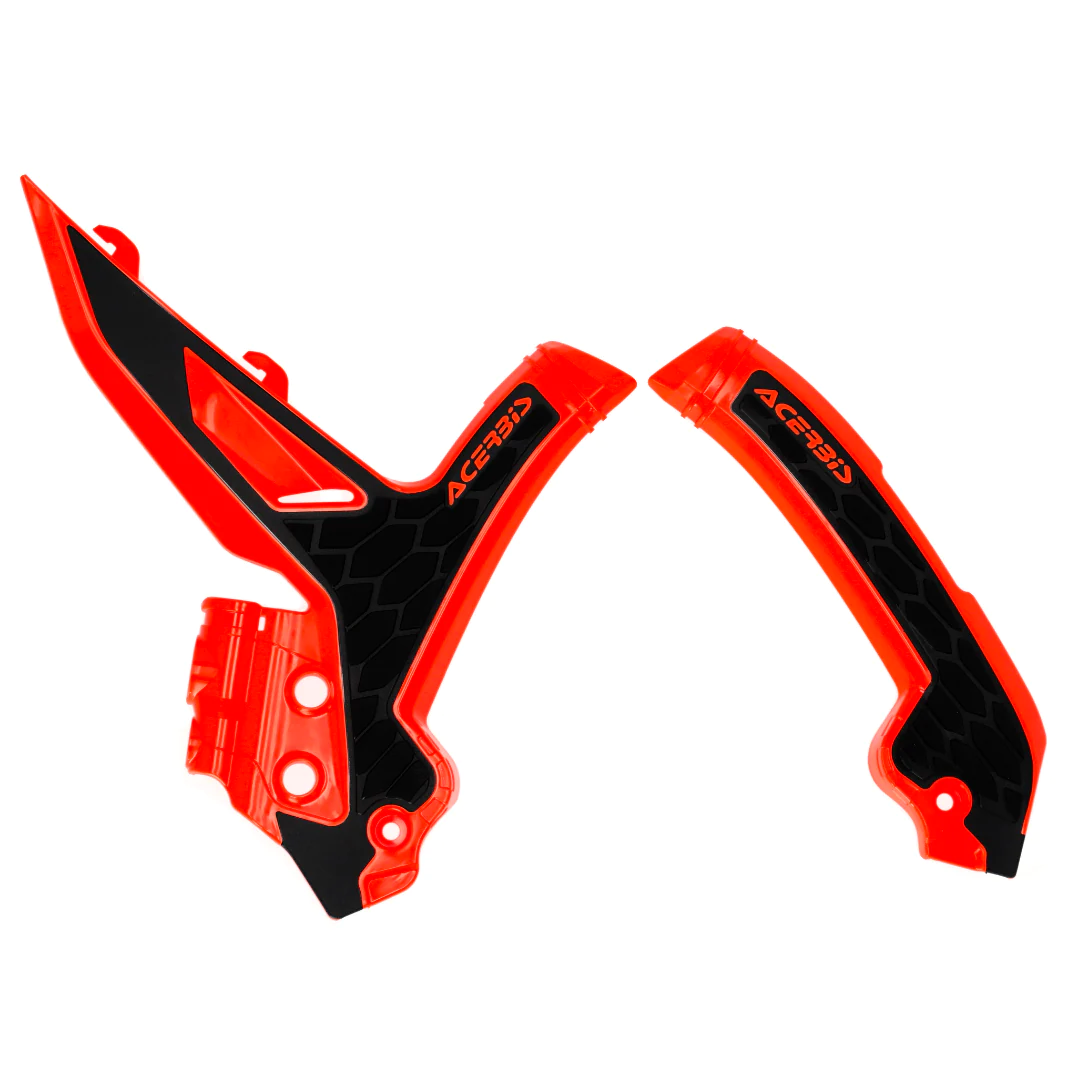 Acerbis X-Grip Frame Guards KTM SX/SXF 125-450 23-24, EXC/EXC-F 24 Orange/Black