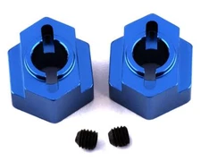 ST Racing Concepts DR10 Aluminum Rear Hex Adapters (2) (Blue) [SPTSTC91418B]