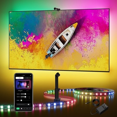DeckTok TV Backlight LED 15ft  TV Backlight Sync to Screen PC Monitor for 557...