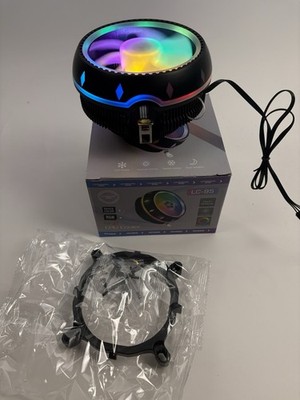 Intel AMD RGB Heatsink Fan Cooler CPU 1700 755 1155 1200 AM3+ AM4 90W OEM