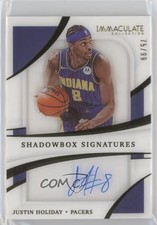2020-21 Panini Immaculate Shadowbox Signatures 75/99 Justin Holiday Auto s3g