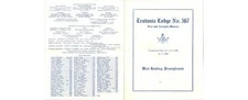 Teutonia Lodge 367 Masonic Program PA A.F. & A.M. 1965 West Reading Berks Co.