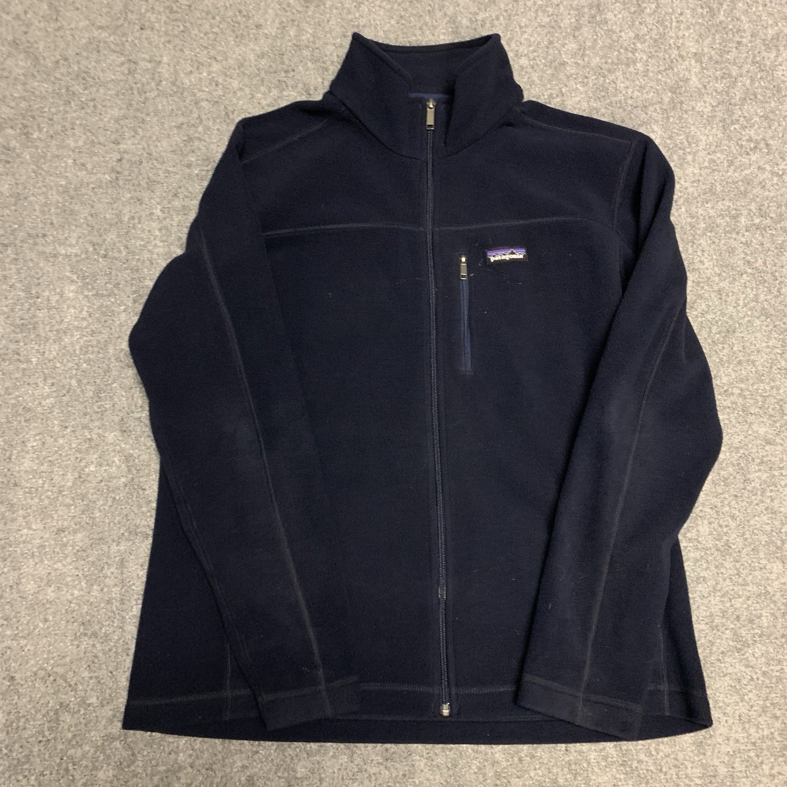 Patagonia Men's Large Blue Full Zip Fleece Jacket for Hiking