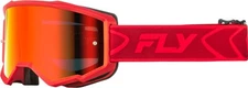 Fly Racing Zone Goggle Red/Crimson with Red Mirror/Smoke Lens 37-51536