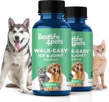 Walk-Easy Dog Hip & Joint Supplement, Effective Dog Pain Relief and Anti-Inflamm