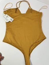 Guess Women’s L Laura Halter Bodysuit Timber