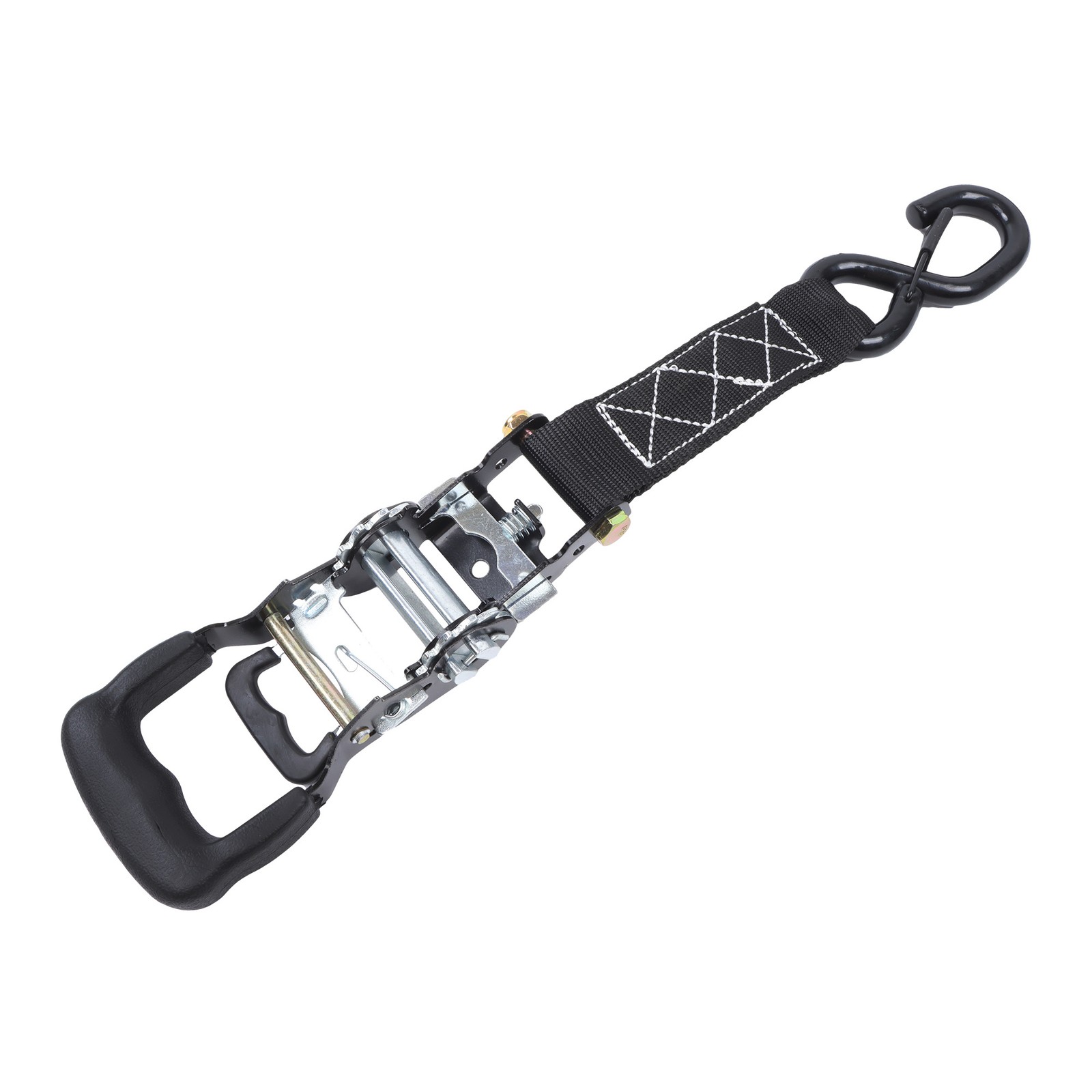 Ratchet Straps (4 Pack) - 5,208lbs Break Strength 1.6"x8' Black Tie Down Straps