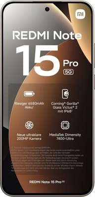Xiaomi Redmi Note 15 Pro | 512 GB + 8 GB RAM | 5G | NEU & OVP | Titanium Color