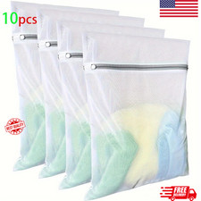 Mesh Laundry Wash Bags with Zipper Washing Net Underwear Delicates