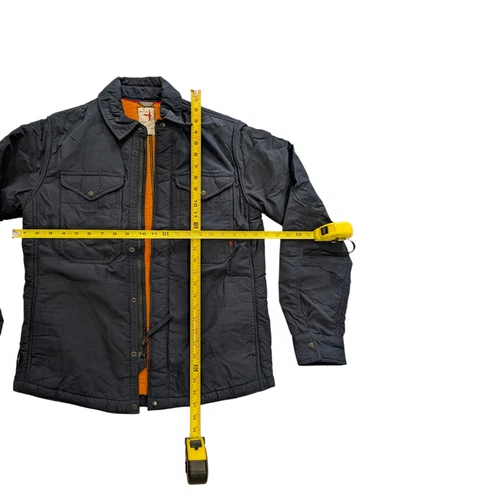 Relwen Fly Waxed CPO Jacket Navy Blue Men Small Sherpa-Lined HUCKBERRY NWOT image 2