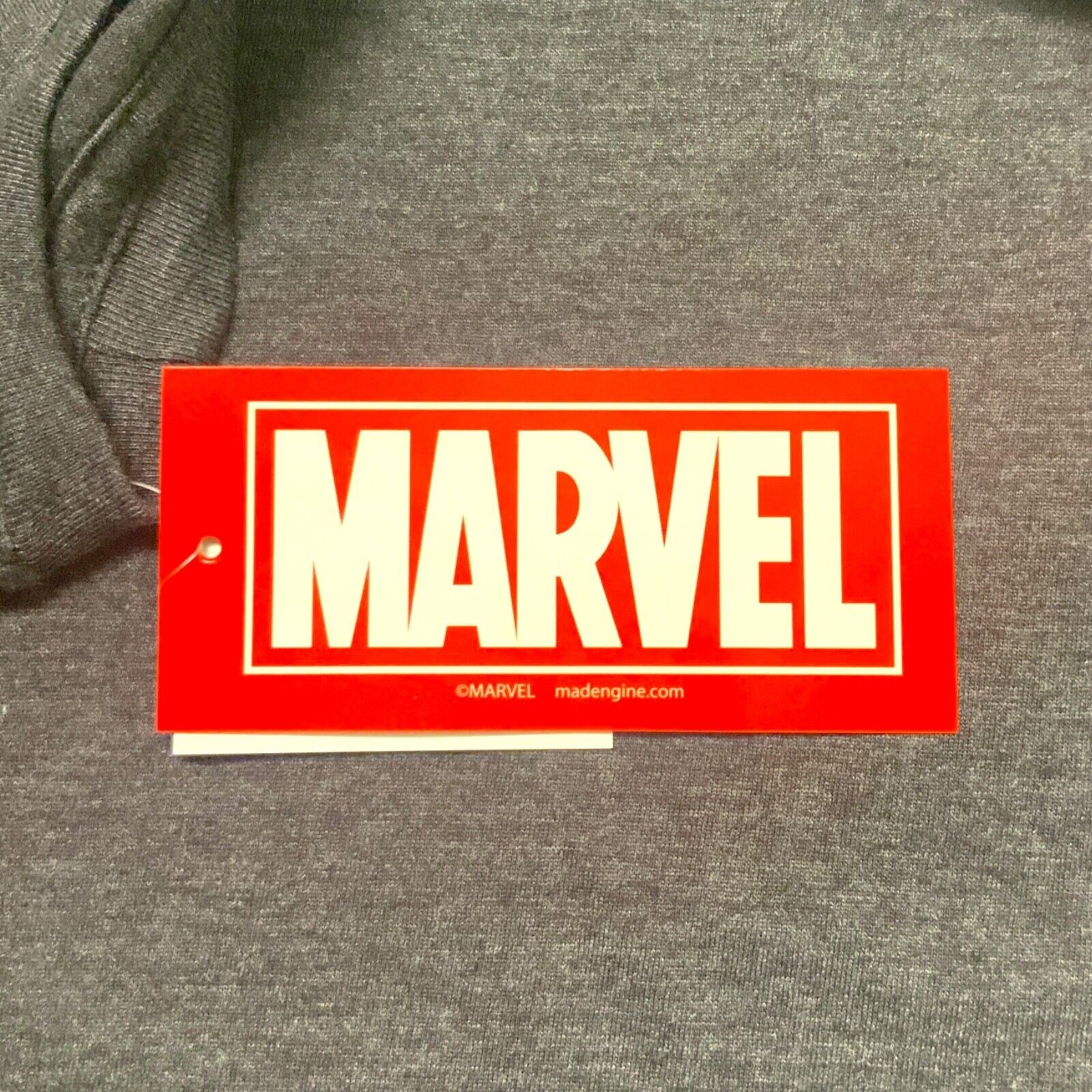 Marvel Boy's Holiday Naughty Nice Super List Long Sleeve Gray T-Shirt, Small