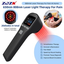 ZJZK Cold Laser Red Light Therapy 650nm 808nm 20Diodes for Arthritis Pain Relief