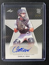 2020 Leaf Perfect Game Charlie Saum Autograph Black #24/50 Blue Jays!!!