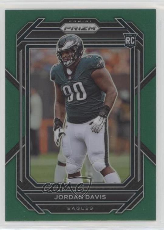 2022 Panini Prizm Rookies Green Prizm Jordan Davis #371 0sz7