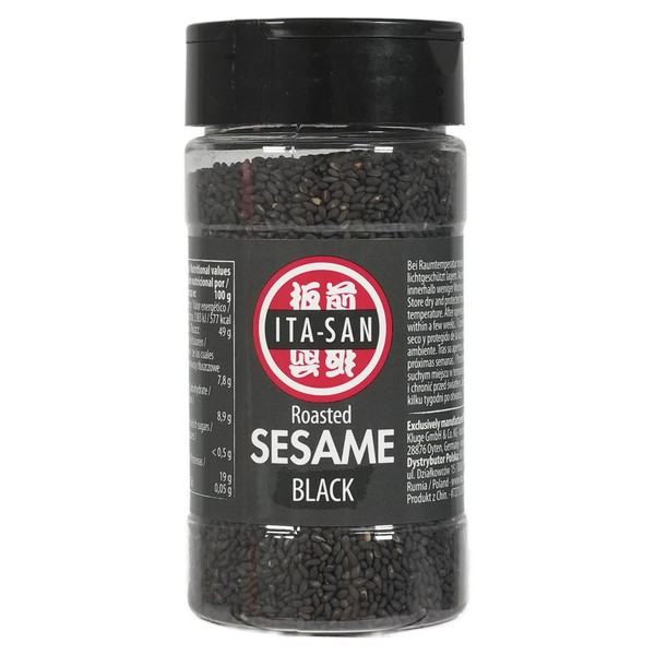Ita-San GeröSteter Schwarzer Sesam 95G Sesamsaat Sesamsamen SesamköRner-image