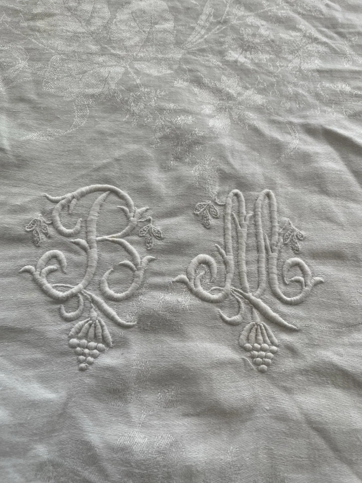 anciennes Serviettes de table Monogramme B M/ Linge Ancien Old  napkins/7441V8 - Photo 4/4