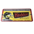 Vintage Heddon Fishing Lures Sign - Fish Tackle Lures Gas Pump Porcelain Ad Sign