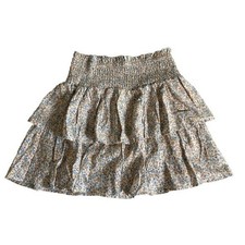 NWT  Wallflower Juniors' Smocked Waistband Double Tier Skirt  Large
