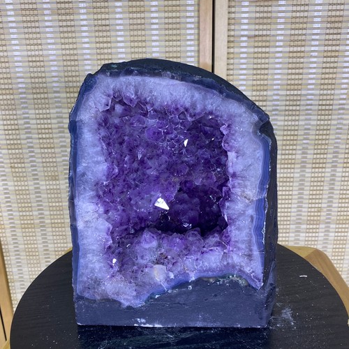 34LB Large Natural Amethyst Geode Cathedral Crystal Cluster Specimen Healing