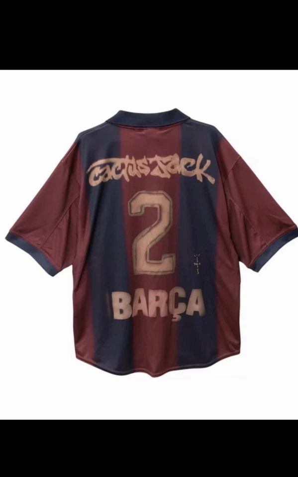 Auténtica camiseta de fútbol 2025 Travis Scott Cactus Jack x Barcelona Nike talla M Foto 4 de 4
