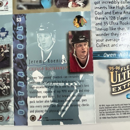 95-96 Fleer Ultra Extra Owen Nolan/shane Doan/ Jermey Roenick/ Felix Potvin - Picture 16 of 18