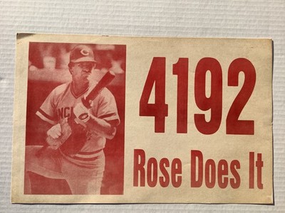 9/12/85 NEWSSTAND Cincinnati Enquirer Poster ROSE DOES IT Pete