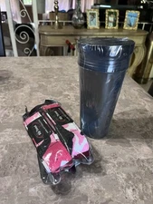Pink Camo Rip Toned Lifting Straps + VELOMIX Shaker bottle