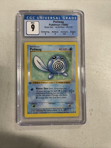 Poliwag (1st Edition) graded CGC 9 for sale on eBay